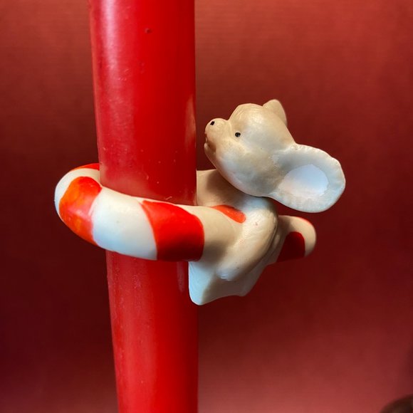 House of Lloyd Christmas Vintage 1988 Mice Taper Candle Huggers Set of 2 - Picture 5 of 8